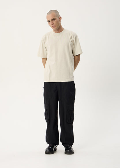 AFENDS Mens Genesis - Heavyweight Boxy Tee - Moonbeam