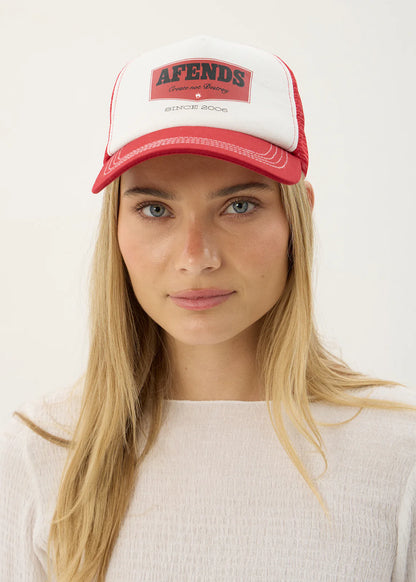 AFENDS Unisex Trophy - Trucker Cap - Ketchup