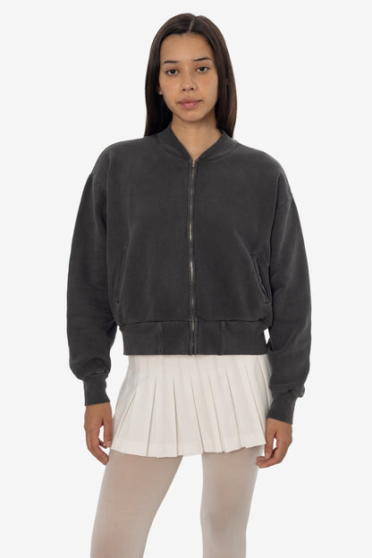 ALP375GD - Alpine Fleece Zip Up Cropped Bomber