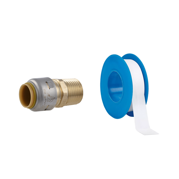 1/2" Sharkbite Max Brass Push-Fit Male Plumbing Adapter