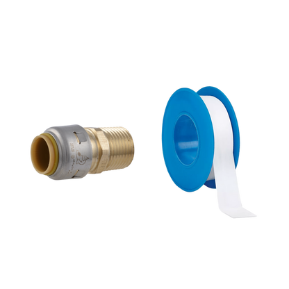 1/2" Sharkbite Max Brass Push-Fit Male Plumbing Adapter