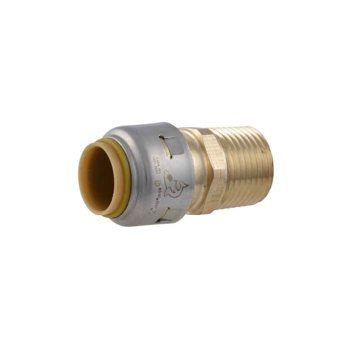 1/2" Sharkbite Max Brass Push-Fit Male Plumbing Adapter