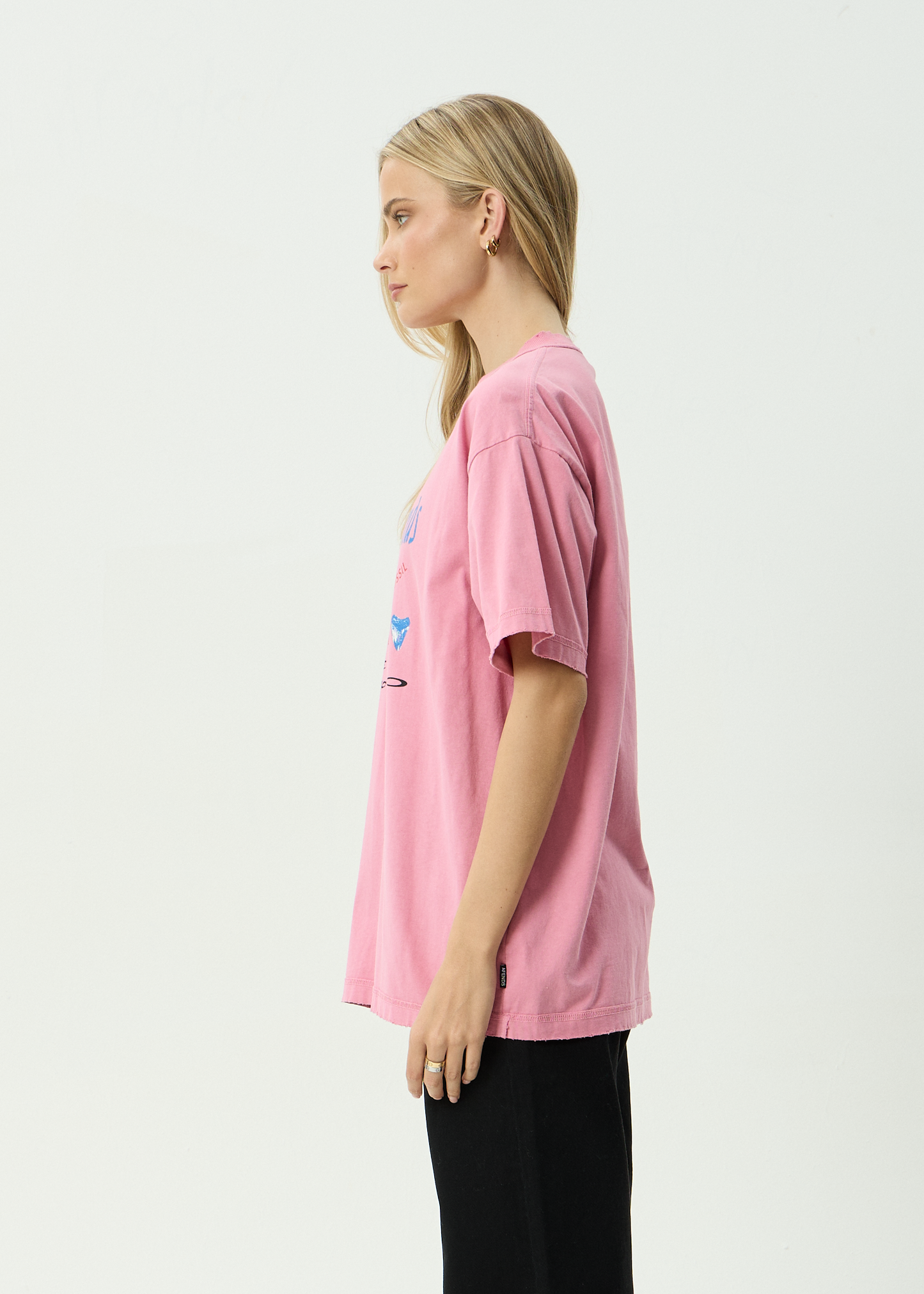 AFENDS Mens Shell Times - Boxy Tee - Washed Marrakesh