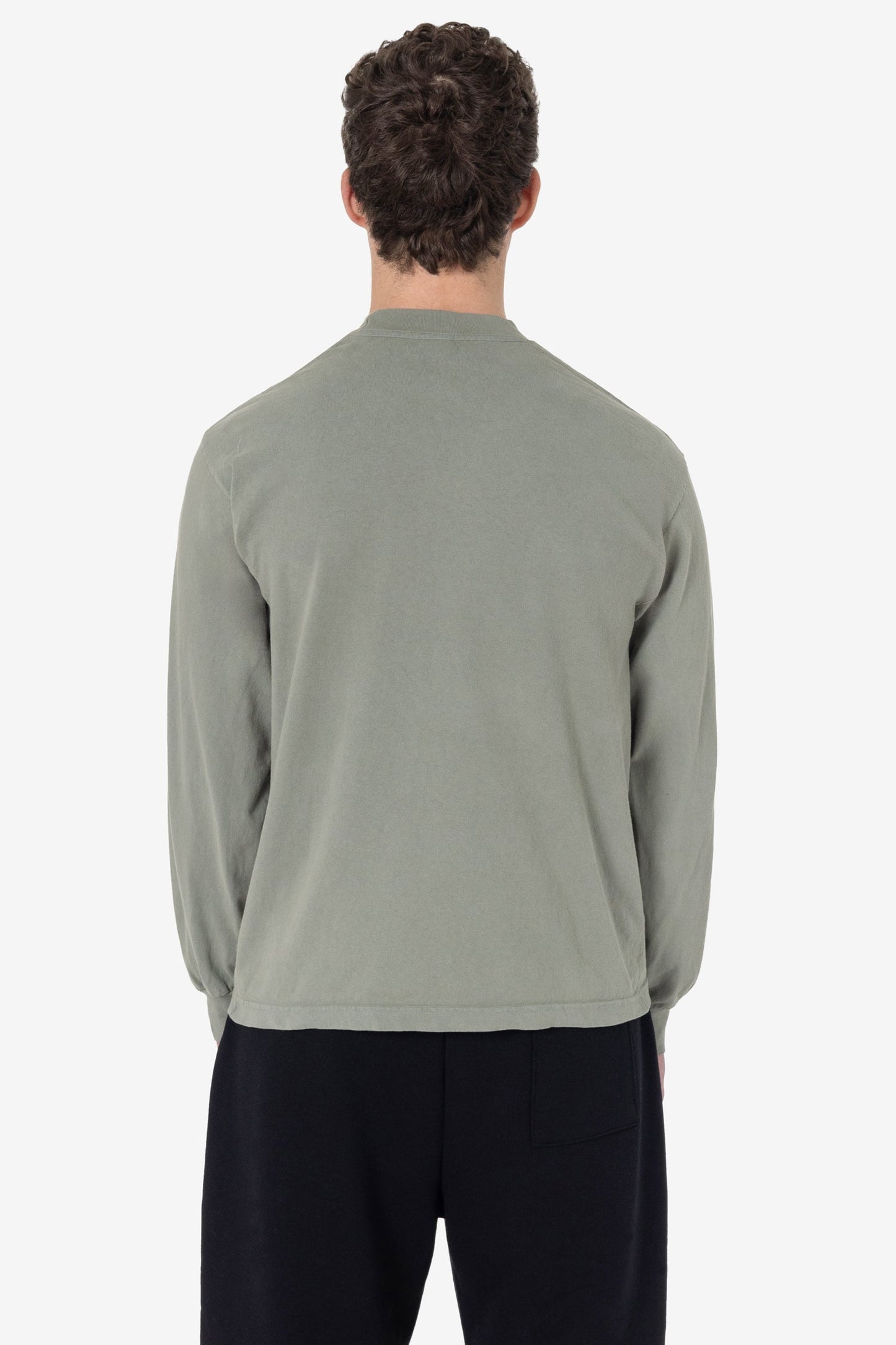 1406GD - Long Sleeve Garment Dye Mockneck T-Shirt
