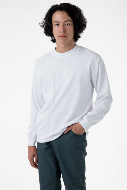 1406GD - Long Sleeve Garment Dye Mockneck T-Shirt