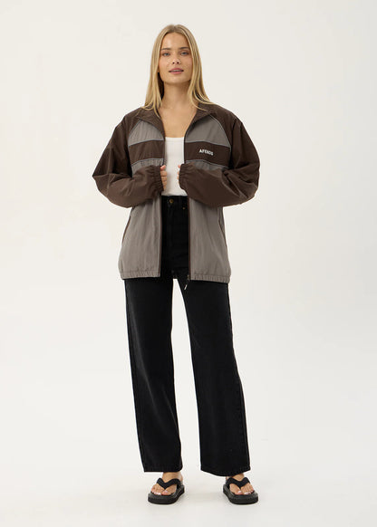 AFENDS Mens Spicy - Sports Spray Jacket - Olive
