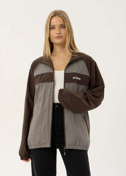 AFENDS Mens Spicy - Sports Spray Jacket - Olive