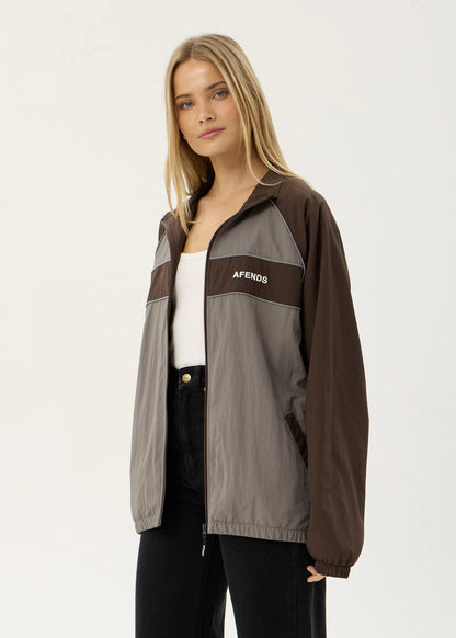 AFENDS Mens Spicy - Sports Spray Jacket - Olive