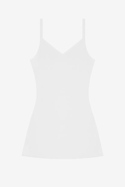 14R317 - 14/1 Rib Spaghetti V-Neck Dress