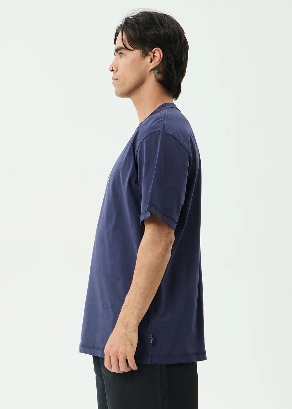 AFENDS Mens Supply - Retro Tee - Washed Deep Sea