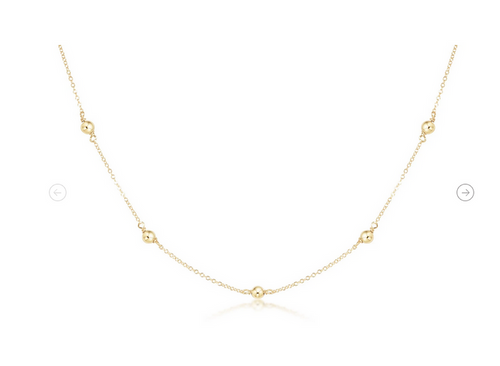 17" Choker Simplicity Chain Gold- Classic 4mm Gold