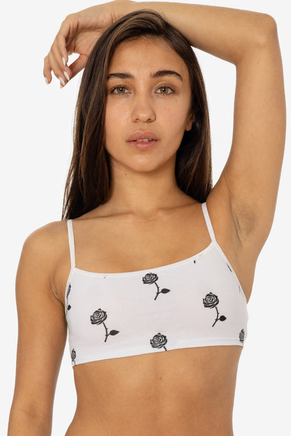 8370P - Printed Spaghetti Crop Top