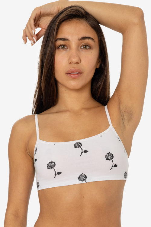 8370P - Printed Spaghetti Crop Top
