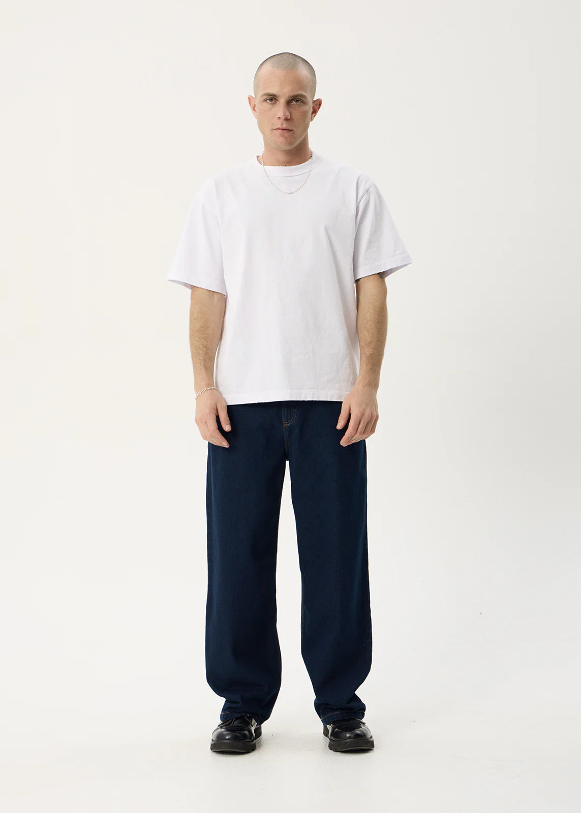 AFENDS Mens Pablo - Denim Baggy Jean - Ink
