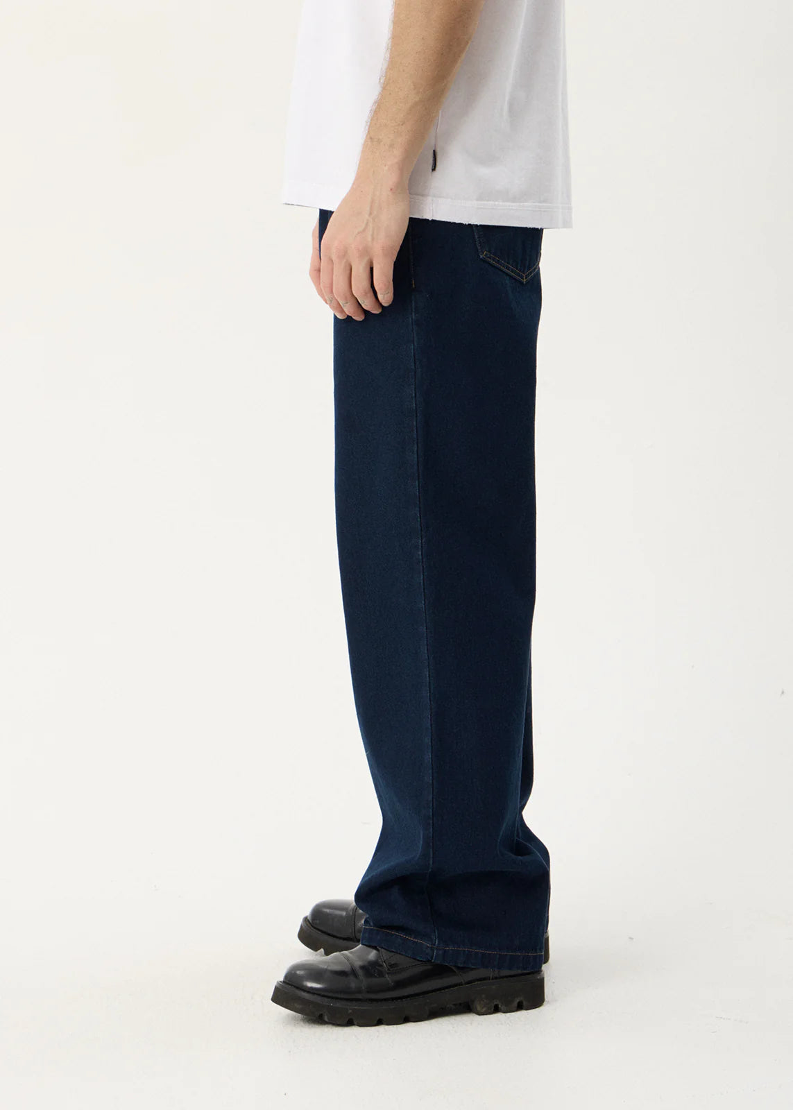 AFENDS Mens Pablo - Denim Baggy Jean - Ink
