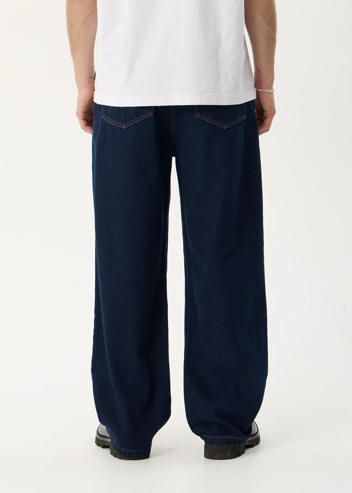 AFENDS Mens Pablo - Denim Baggy Jean - Ink