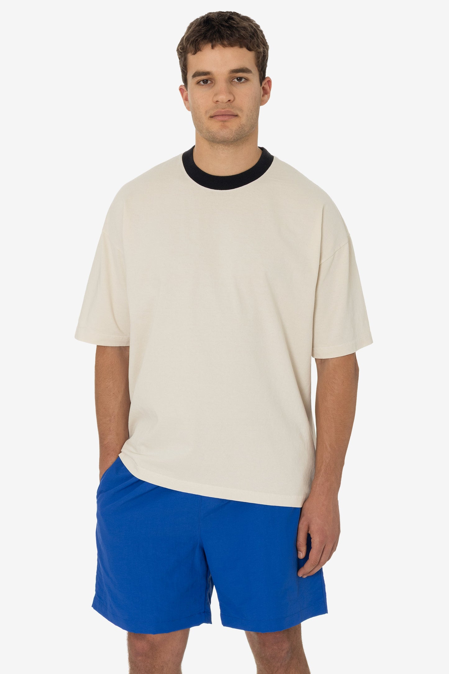 1801GDRIN - 6.5oz Garment Dye Crew Neck Ringer T-Shirt