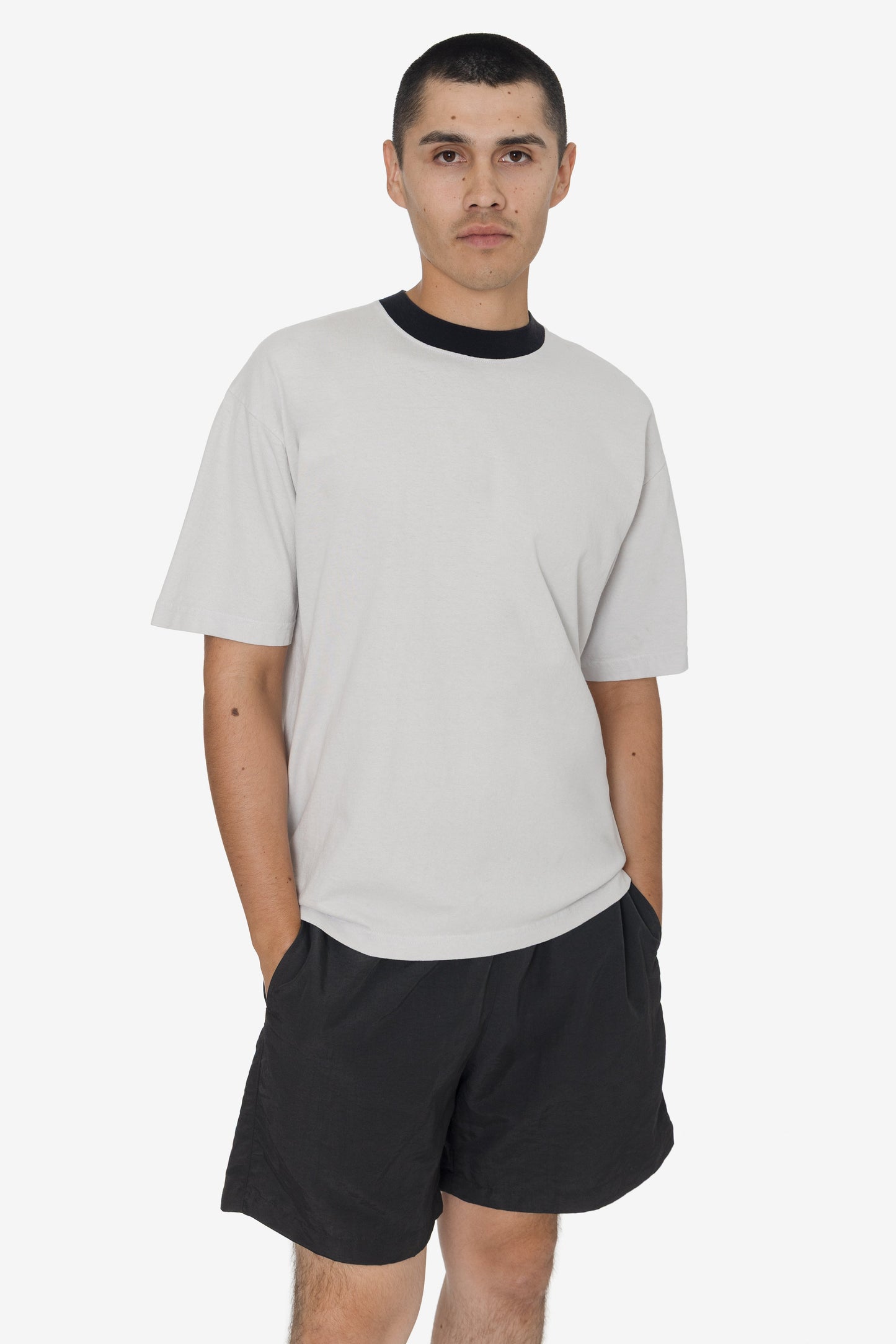 1801GDRIN - 6.5oz Garment Dye Crew Neck Ringer T-Shirt