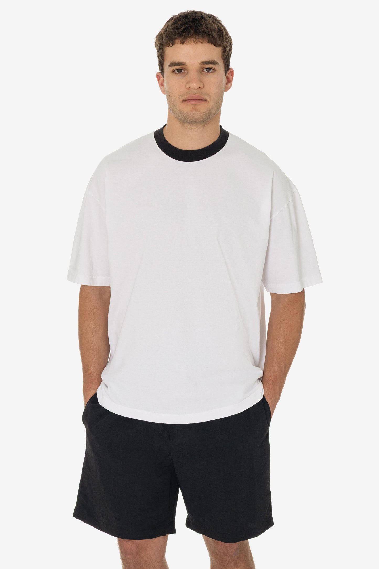 1801GDRIN - 6.5oz Garment Dye Crew Neck Ringer T-Shirt