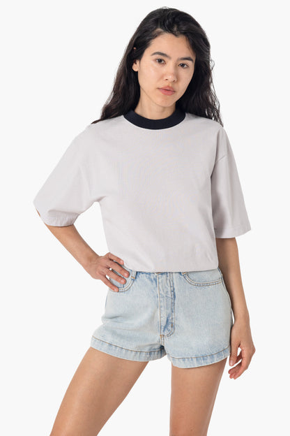 1801GDRIN - 6.5oz Garment Dye Crew Neck Ringer T-Shirt