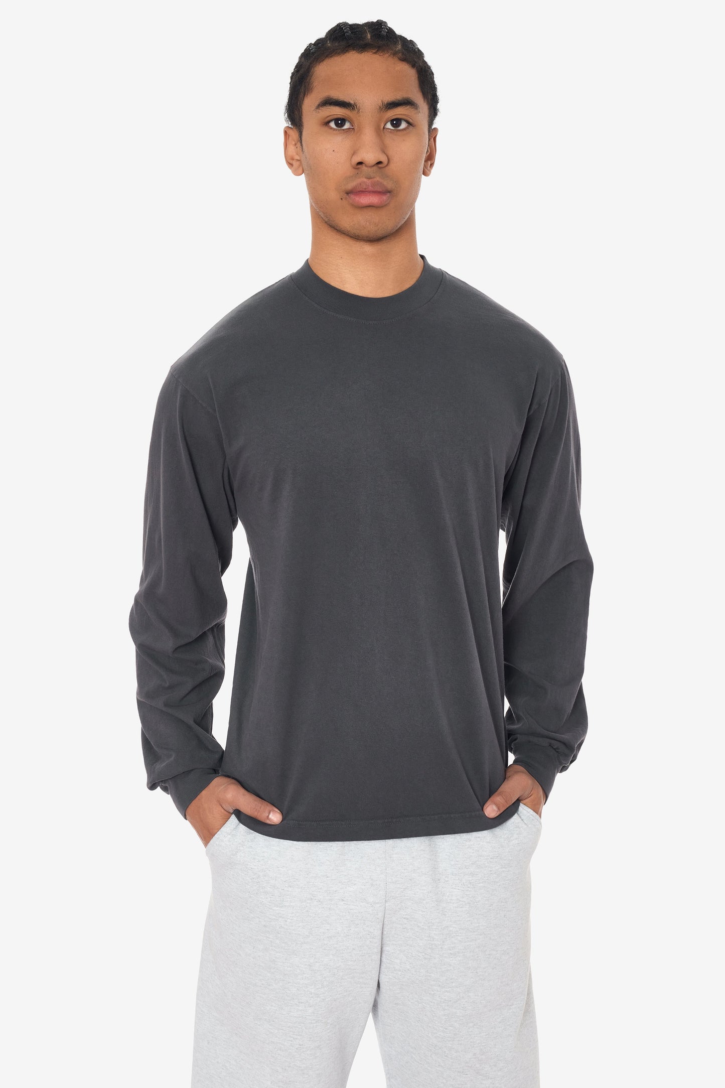 1807GD - 6.5oz Long Sleeve Garment Dye Crew Neck T-Shirt