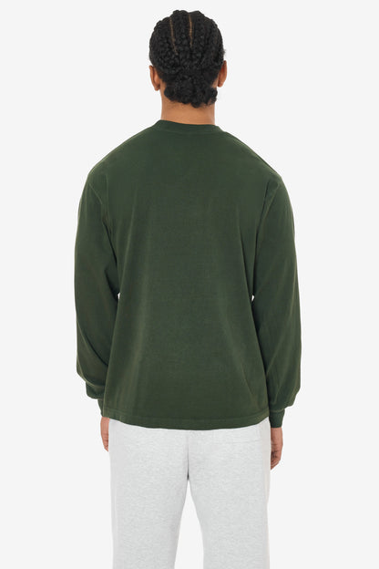 1807GD - 6.5oz Long Sleeve Garment Dye Crew Neck T-Shirt
