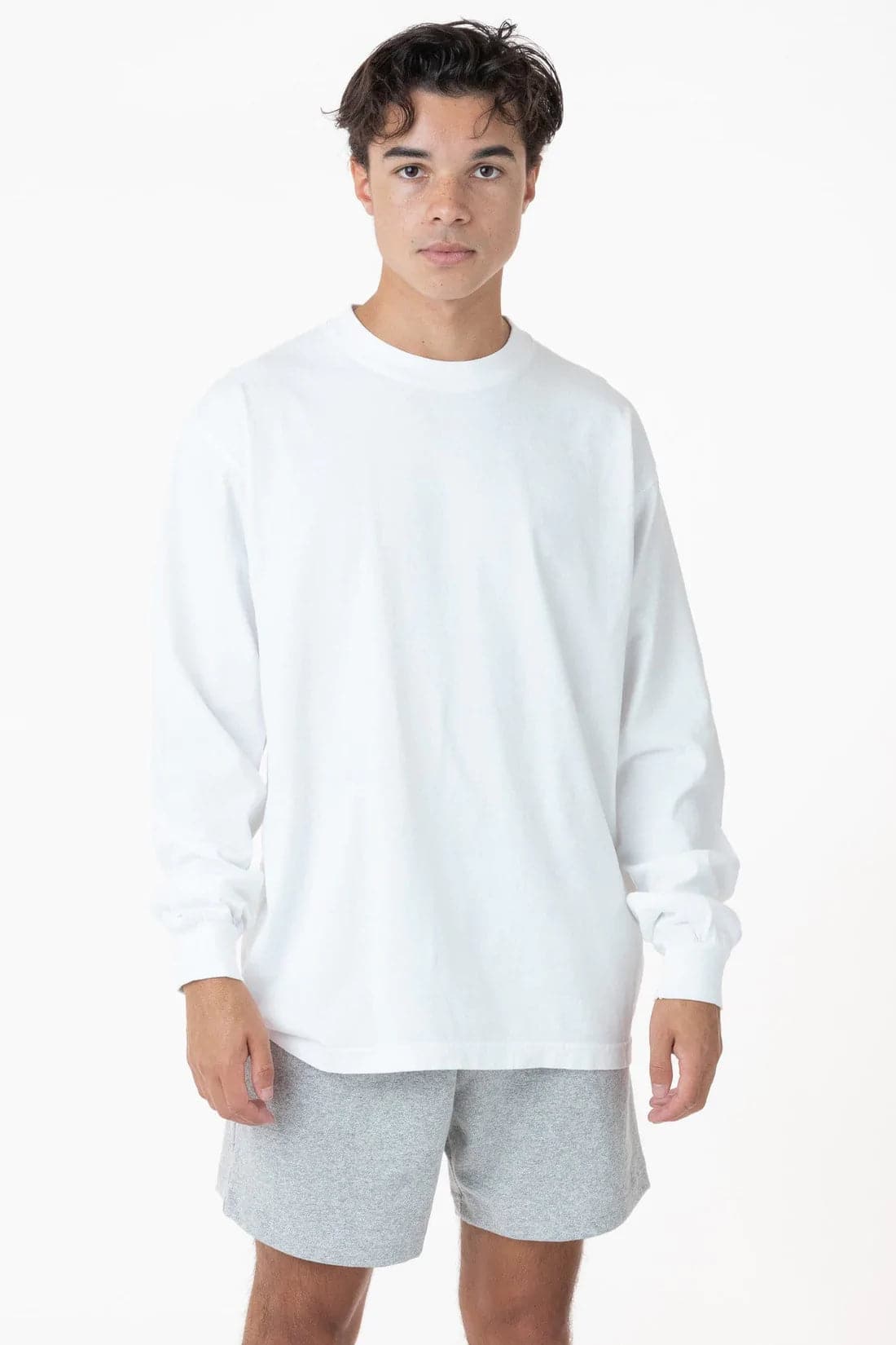 The 1807 - 6.5oz Garment Dye Crew Neck Long Sleeve T-Shirt (Imperfect)