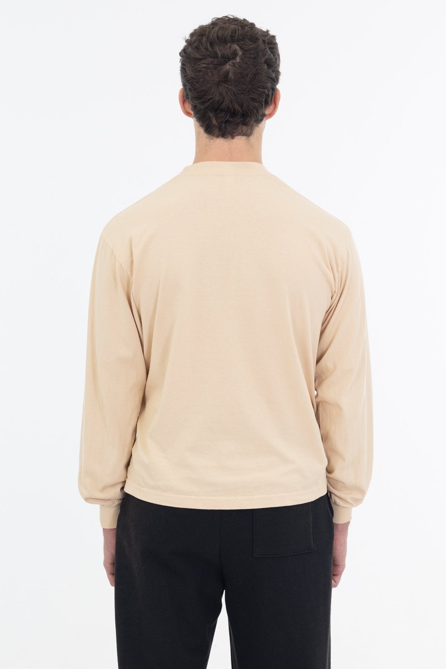 1807GD - 6.5oz Long Sleeve Garment Dye Crew Neck T-Shirt