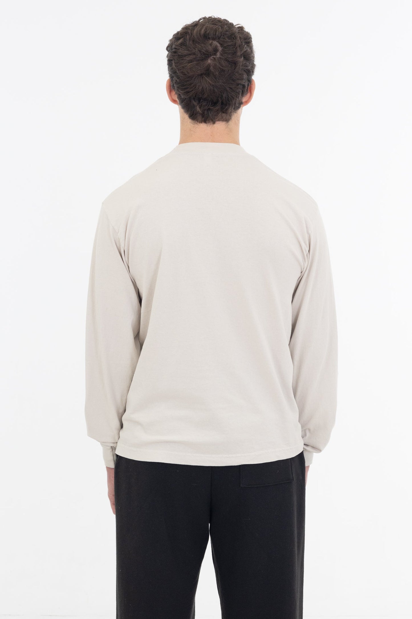 1807GD - 6.5oz Long Sleeve Garment Dye Crew Neck T-Shirt