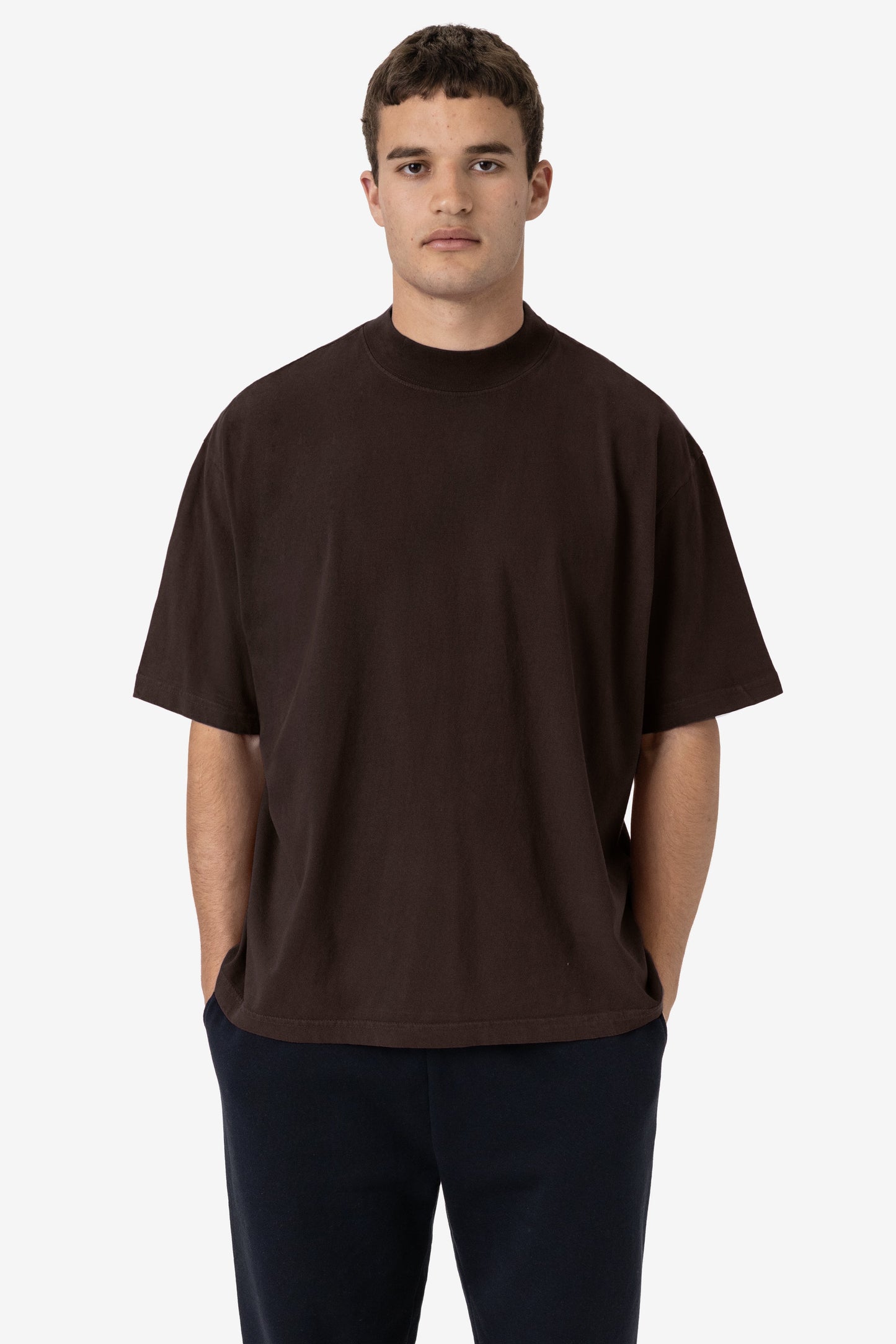 1825GD - Oversized Short Sleeve High Mockneck T-shirt