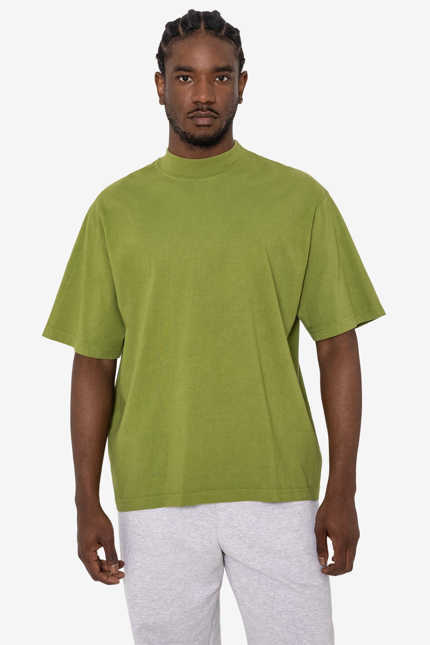 1825GD - Oversized Short Sleeve High Mockneck T-shirt