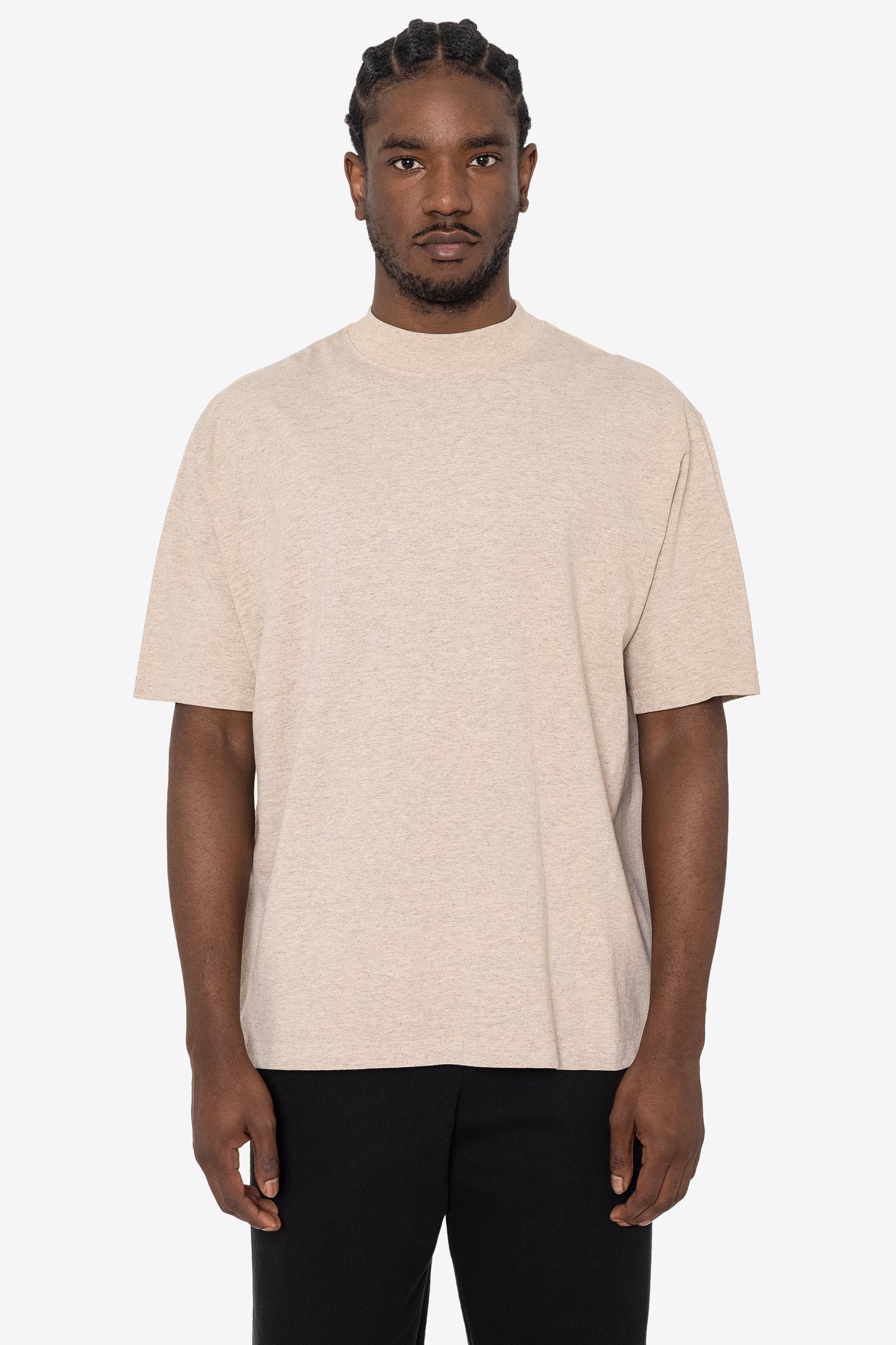 1825GD - Oversized Short Sleeve High Mockneck T-shirt