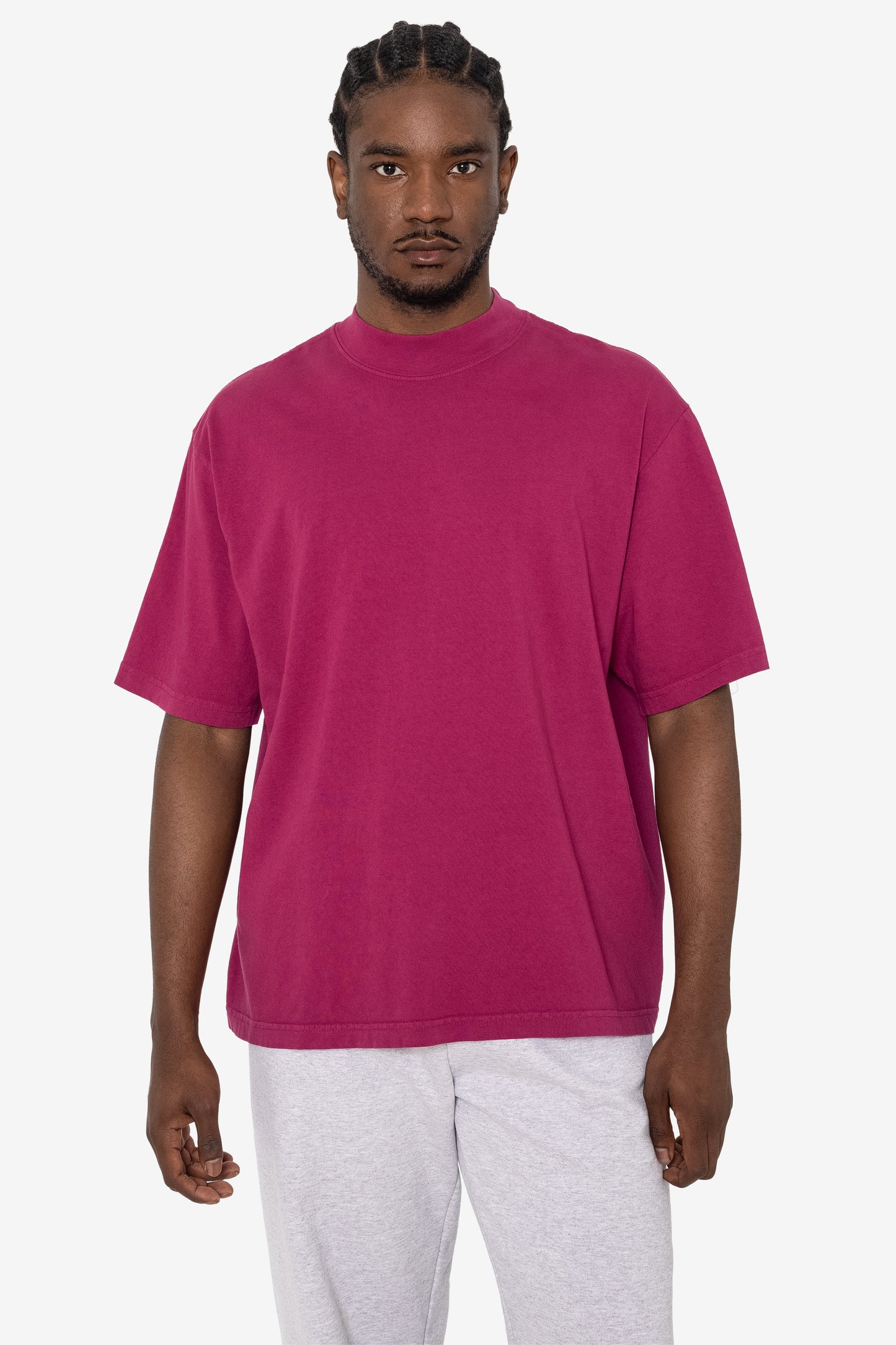 1825GD - Oversized Short Sleeve High Mockneck T-shirt