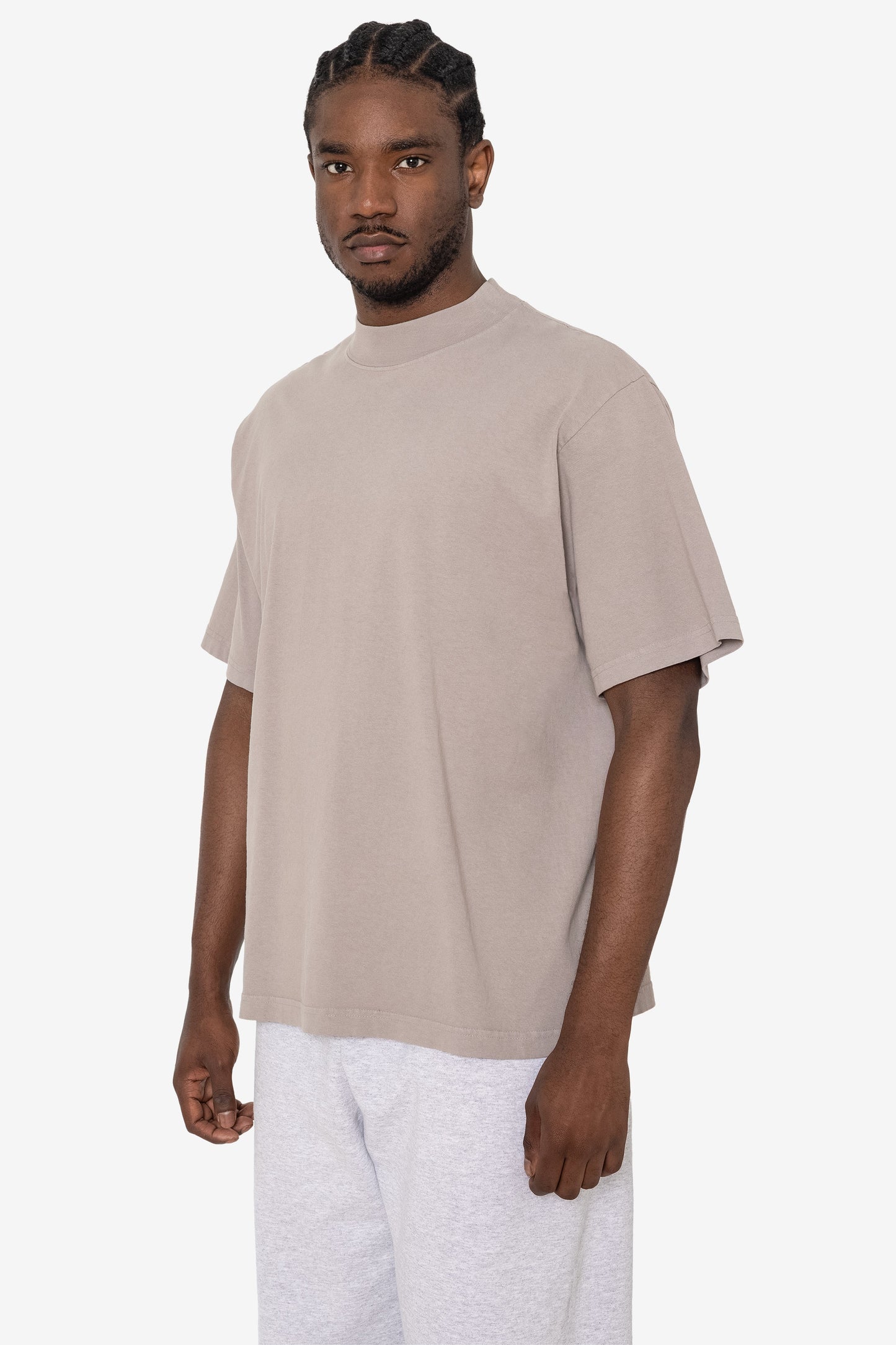 1825GD - Oversized Short Sleeve High Mockneck T-shirt