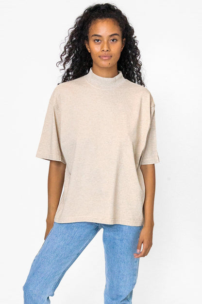 1825GD Unisex - Oversized Short Sleeve High Mockneck T-shirt