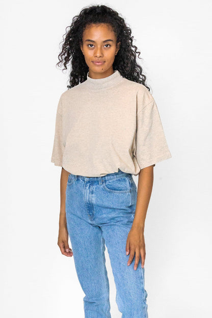 1825GD Unisex - Oversized Short Sleeve High Mockneck T-shirt