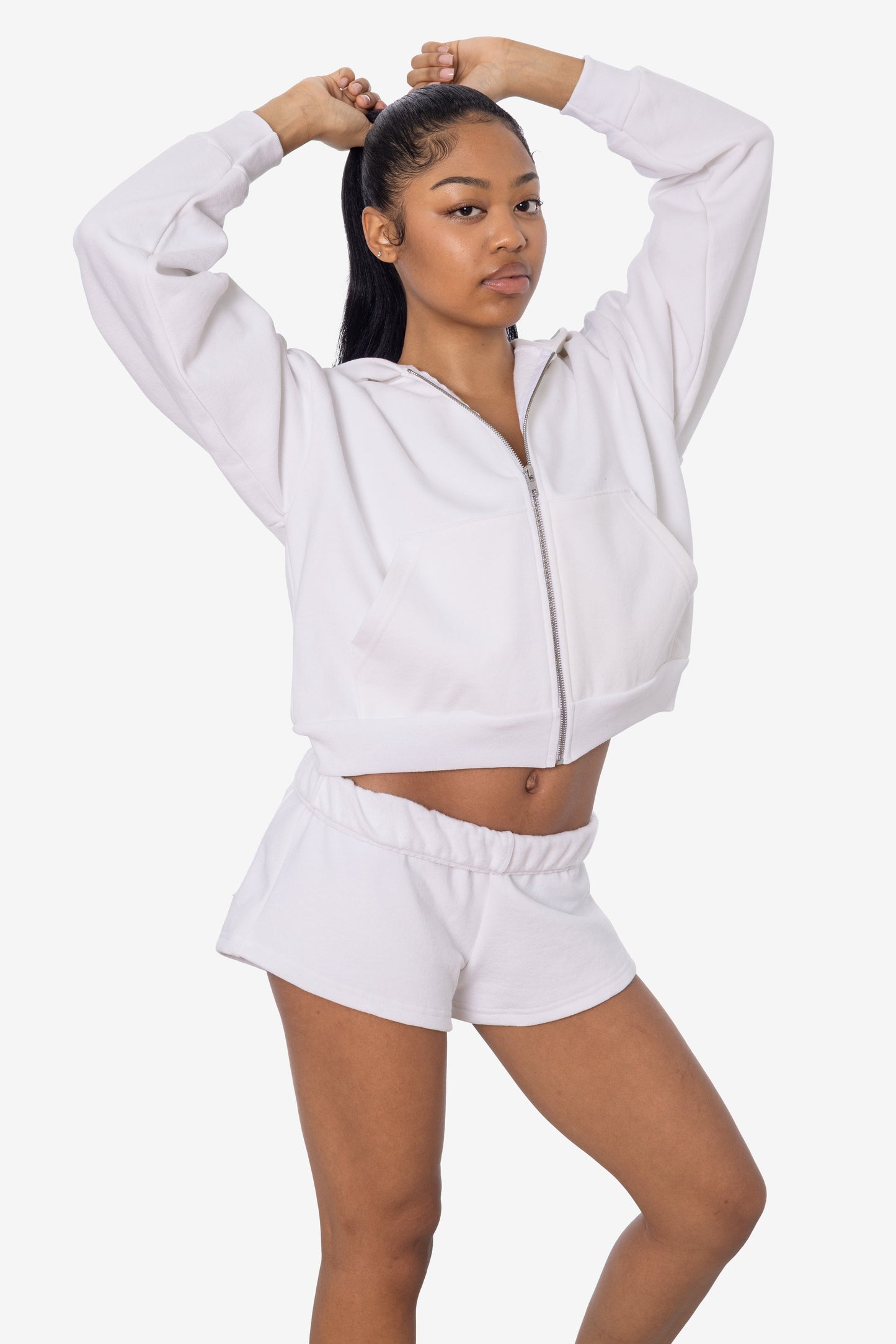 HF16 - Heavy Fleece Cropped Zip-Up Hoodie (Piece Dye)