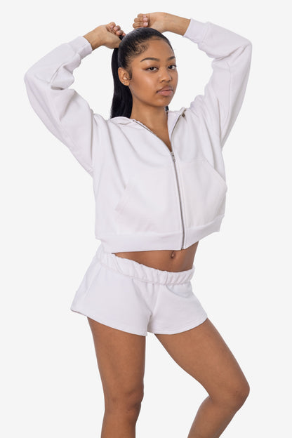 HF16 - Heavy Fleece Cropped Zip-Up Hoodie (Piece Dye)