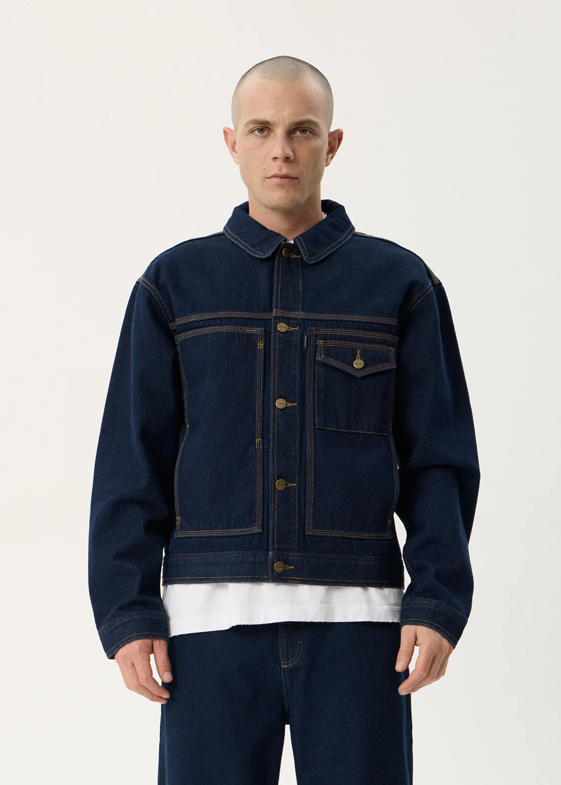 AFENDS Mens Yukon - Denim Jacket - Ink