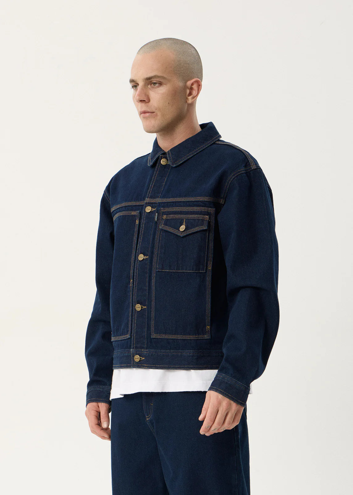 AFENDS Mens Yukon - Denim Jacket - Ink