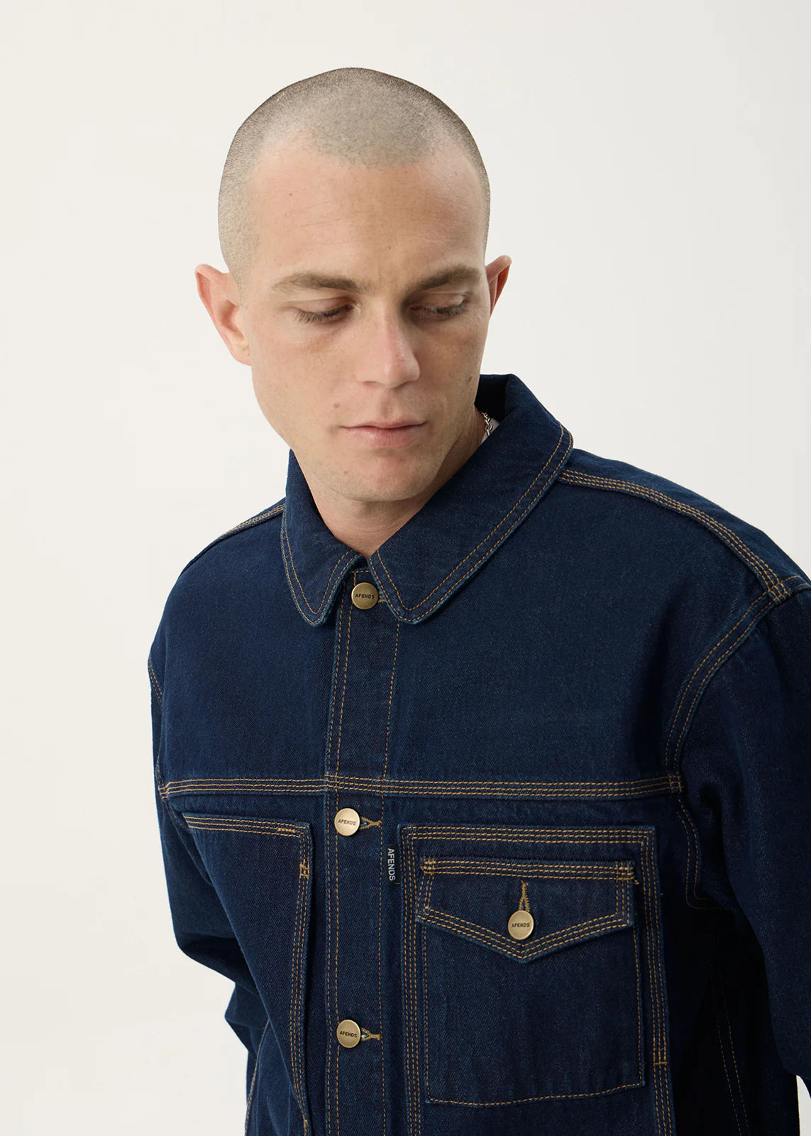 AFENDS Mens Yukon - Denim Jacket - Ink