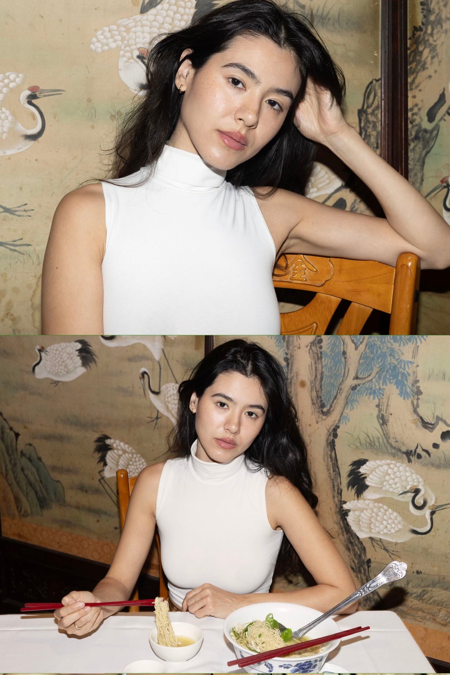 83073GD - Garment Dye Sleeveless Turtleneck Crop Top