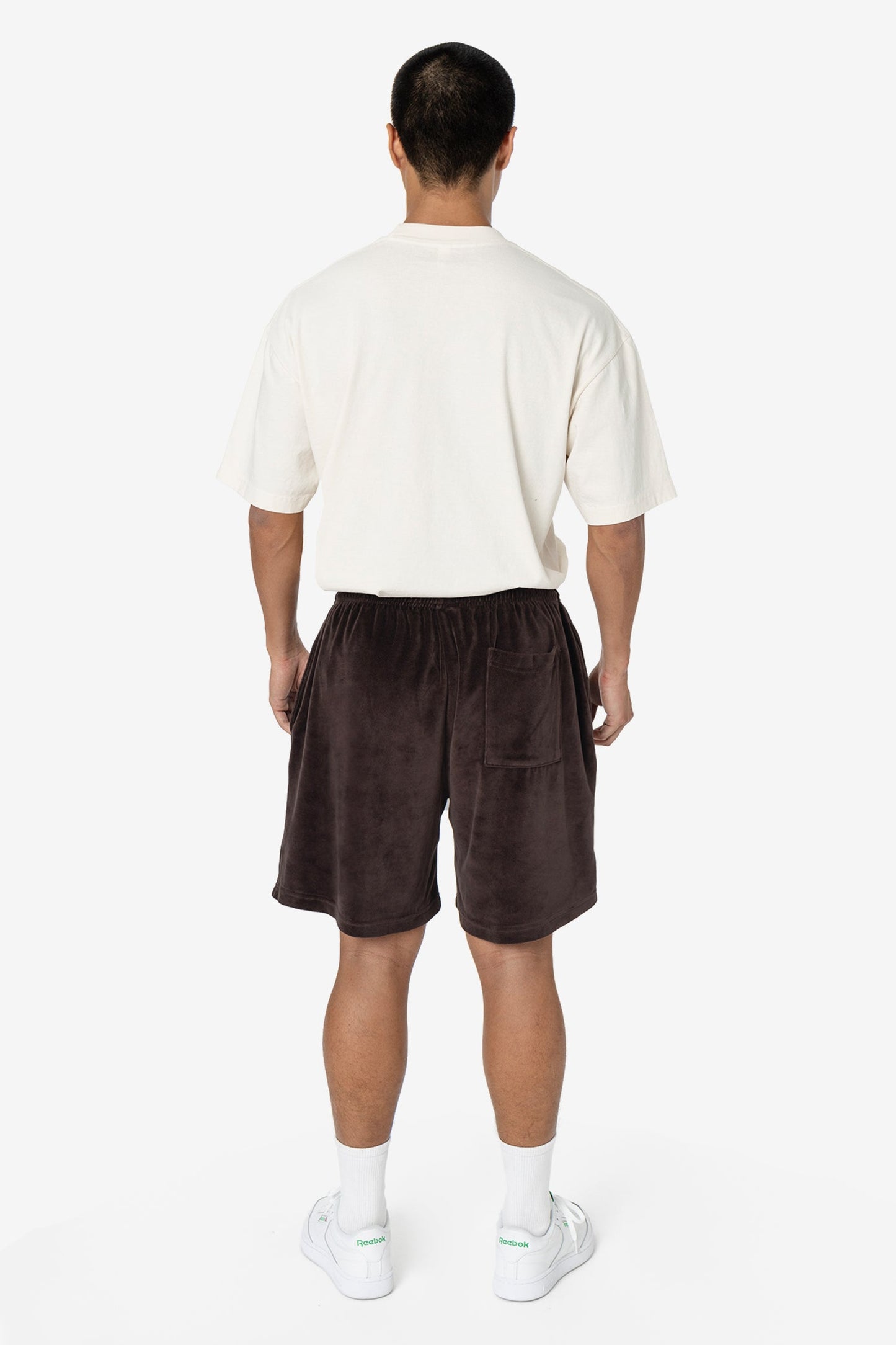VLR442GD - Garment Dye Velour Mid-Length Wide Short