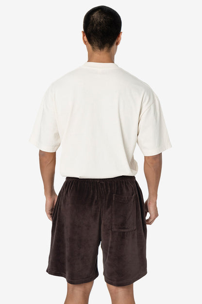 VLR442GD - Garment Dye Velour Mid-Length Wide Short