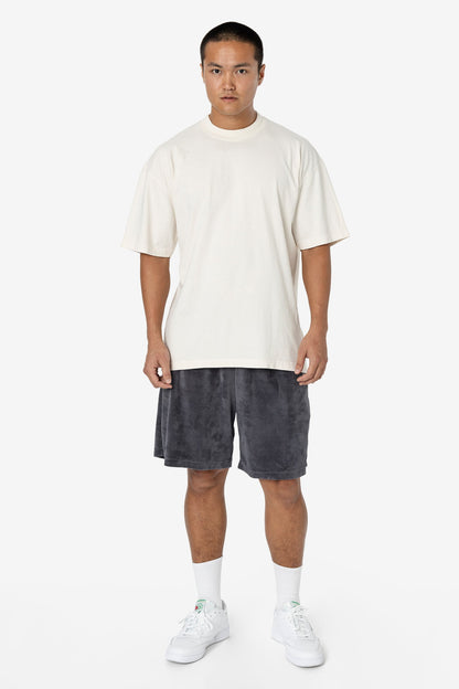VLR442GD - Garment Dye Velour Mid-Length Wide Short