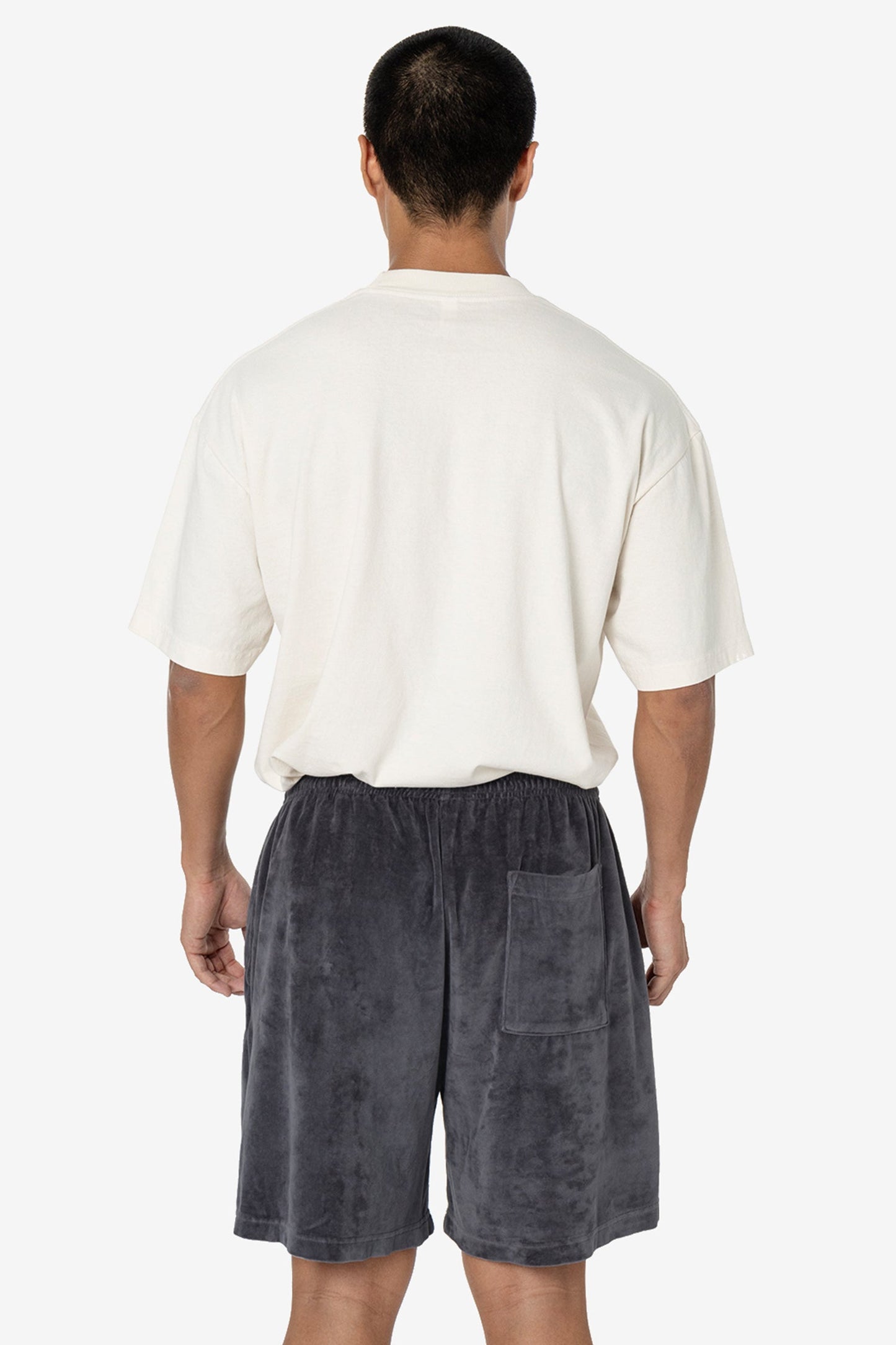 VLR442GD - Garment Dye Velour Mid-Length Wide Short