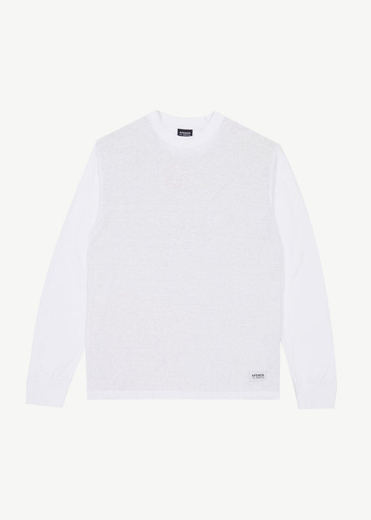AFENDS Mens Essential - Long Sleeve Tee - White
