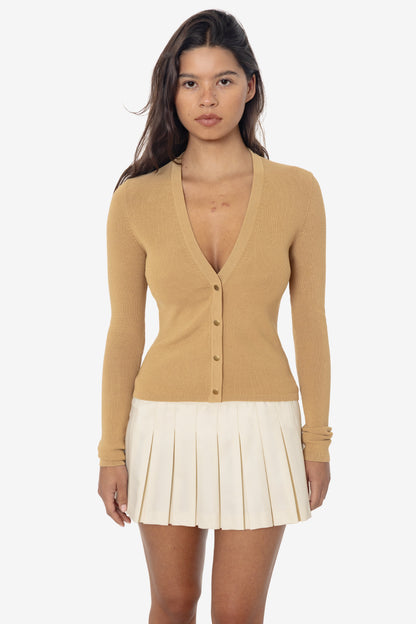 RFK218 - Viscose Nylon V-Neck Cardigan