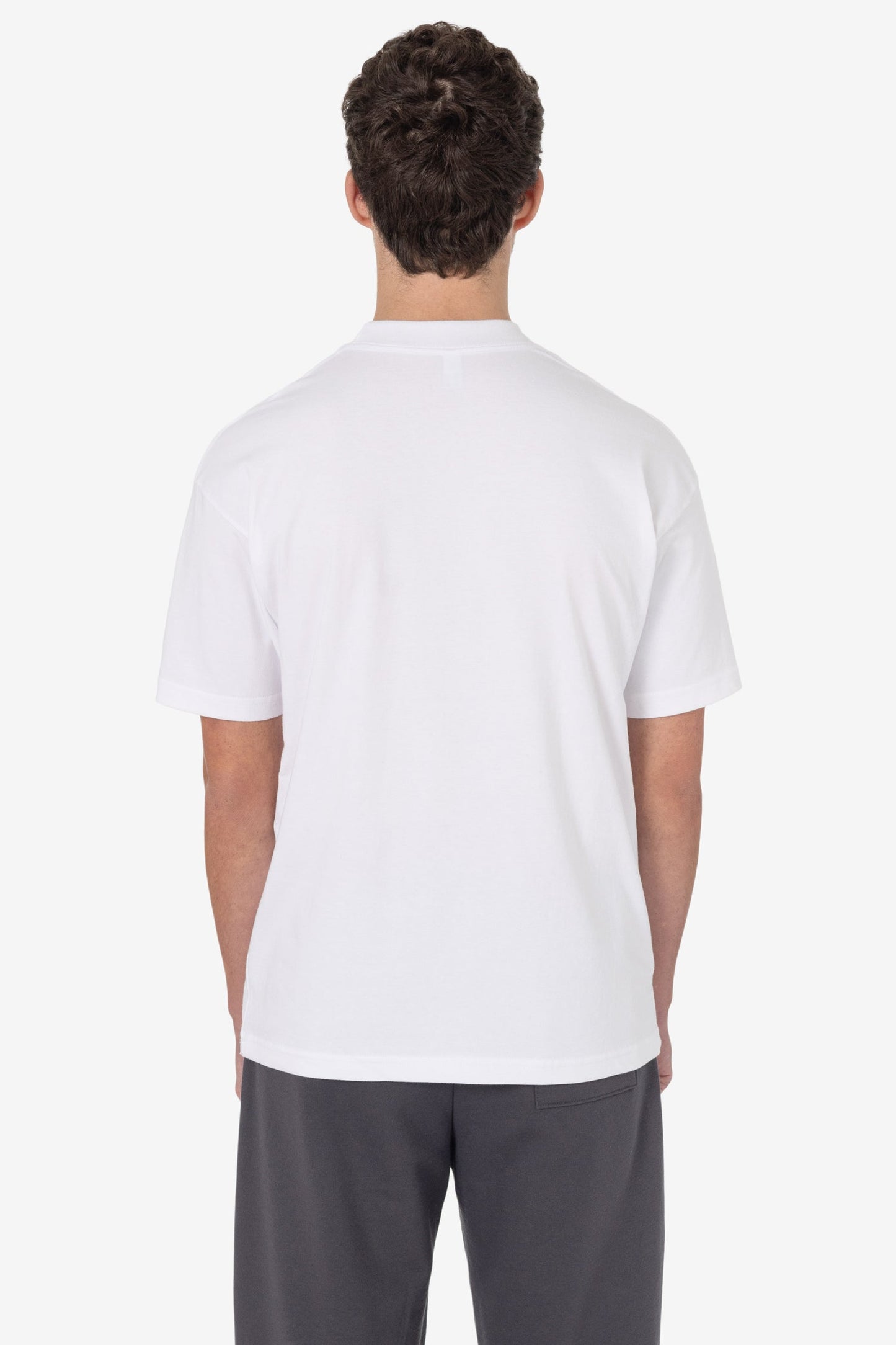 2017MN - 6.0oz Mock Crew Neck Heavy Combed Cotton T-Shirt