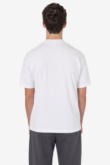 2017MN - 6.0oz Mock Crew Neck Heavy Combed Cotton T-Shirt